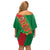 Turkmenistan Flag Day Off Shoulder Short Dress Turkmenistan Bitaraplygyn watanydyr LT01