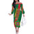 Turkmenistan Flag Day Off The Shoulder Long Sleeve Dress Turkmenistan Bitaraplygyn watanydyr LT01