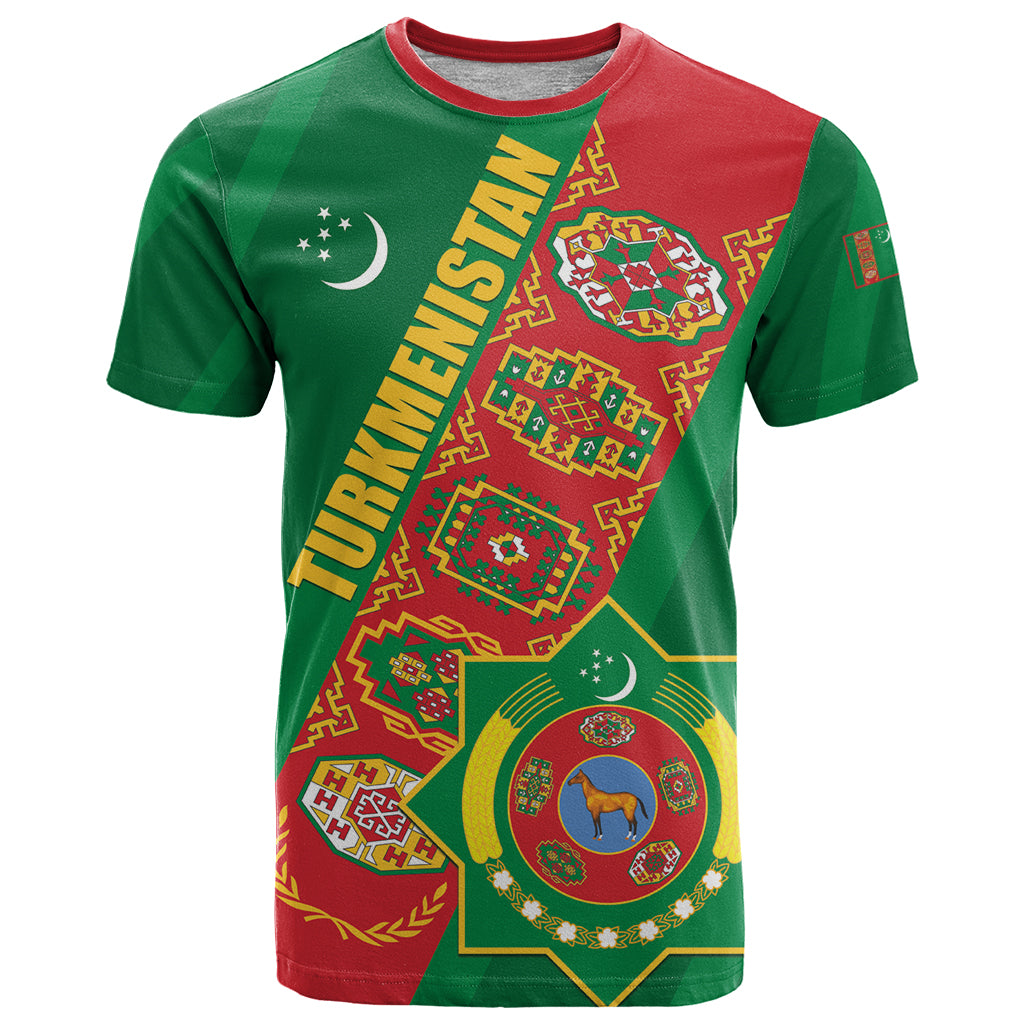 Turkmenistan Flag Day T Shirt Turkmenistan Bitaraplygyn watanydyr - Wonder Print Shop