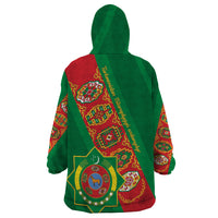 Turkmenistan Flag Day Wearable Blanket Hoodie Turkmenistan Bitaraplygyn watanydyr - Wonder Print Shop
