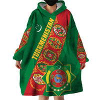 Turkmenistan Flag Day Wearable Blanket Hoodie Turkmenistan Bitaraplygyn watanydyr - Wonder Print Shop