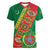 Turkmenistan Flag Day Women V-Neck T-Shirt Turkmenistan Bitaraplygyn watanydyr LT01