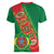 Turkmenistan Flag Day Women V-Neck T-Shirt Turkmenistan Bitaraplygyn watanydyr LT01