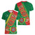 Turkmenistan Flag Day Women V-Neck T-Shirt Turkmenistan Bitaraplygyn watanydyr LT01