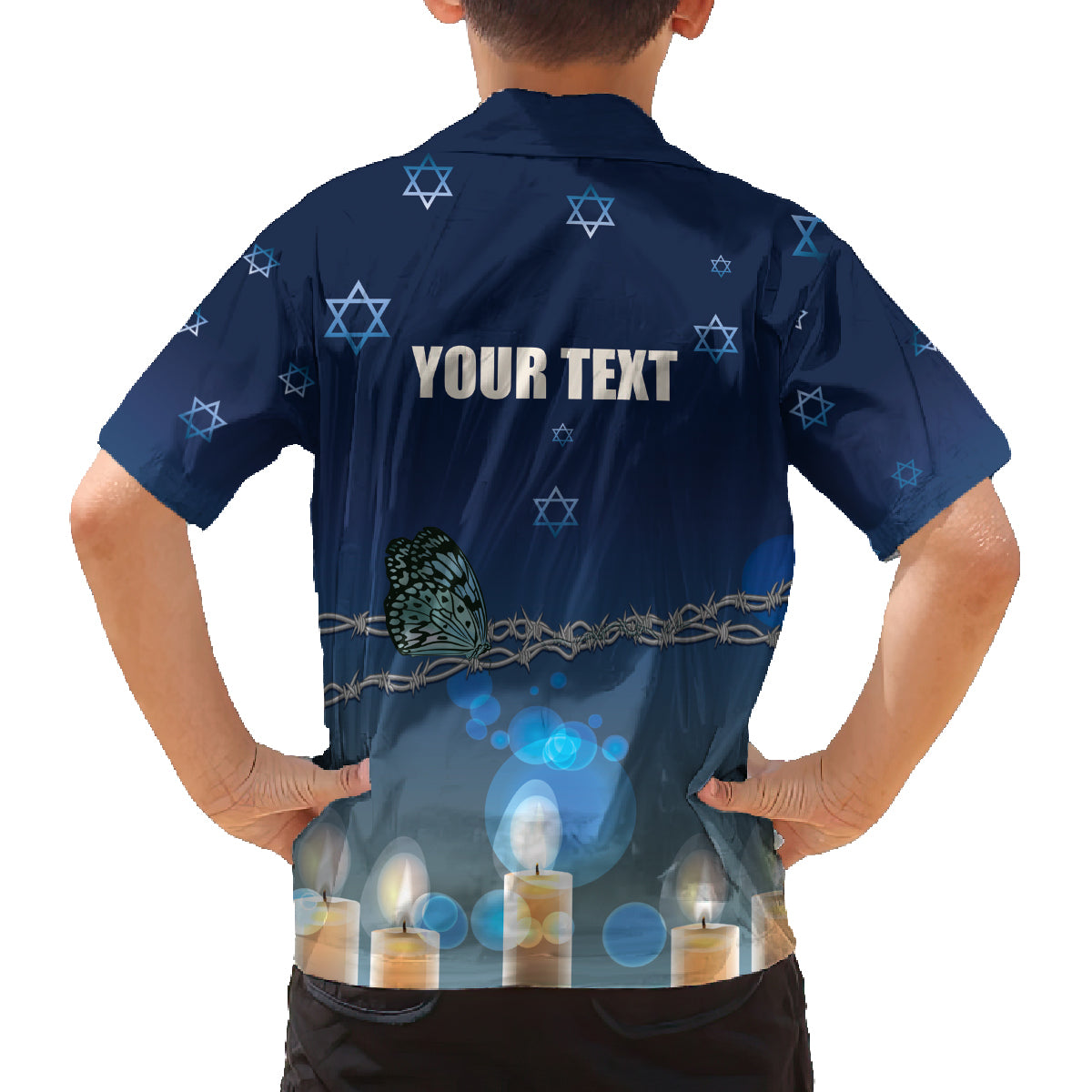 Yom HaShoah 2024 Family Matching Off Shoulder Short Dress and Hawaiian Shirt Holocaust Remembrance Day - Wonder Print Shop
