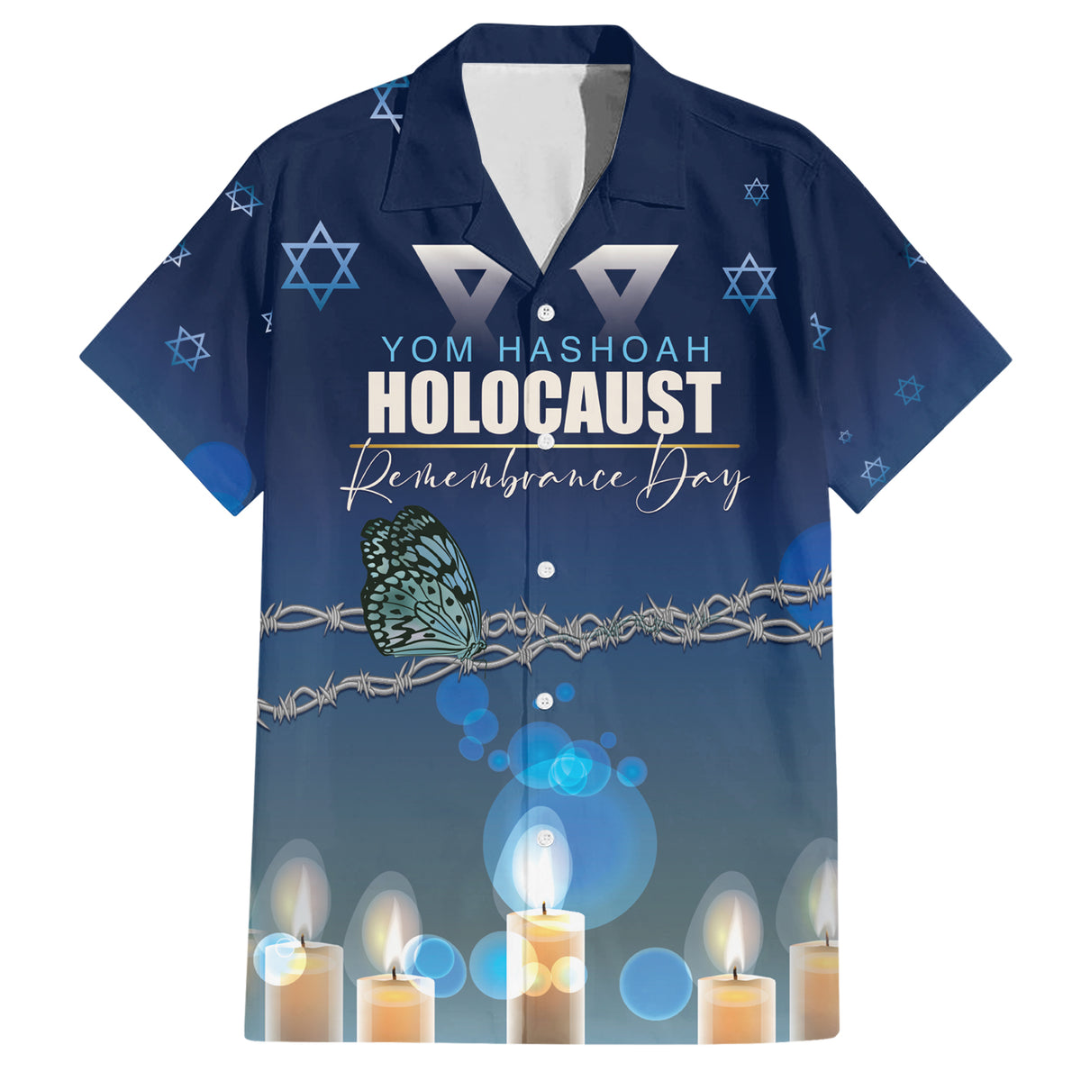 Yom HaShoah 2024 Family Matching Short Sleeve Bodycon Dress and Hawaiian Shirt Holocaust Remembrance Day - Wonder Print Shop