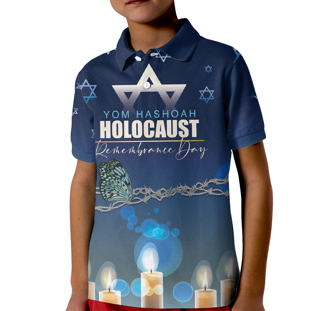 Yom HaShoah 2024 Kid Polo Shirt Holocaust Remembrance Day - Wonder Print Shop