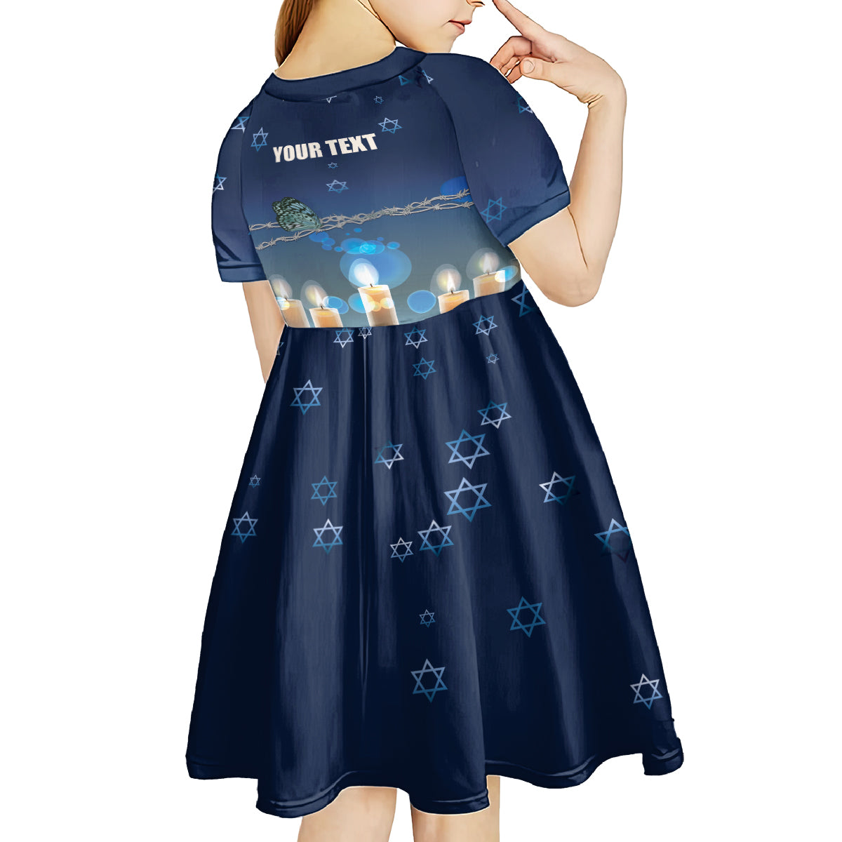 Yom HaShoah 2024 Kid Short Sleeve Dress Holocaust Remembrance Day - Wonder Print Shop