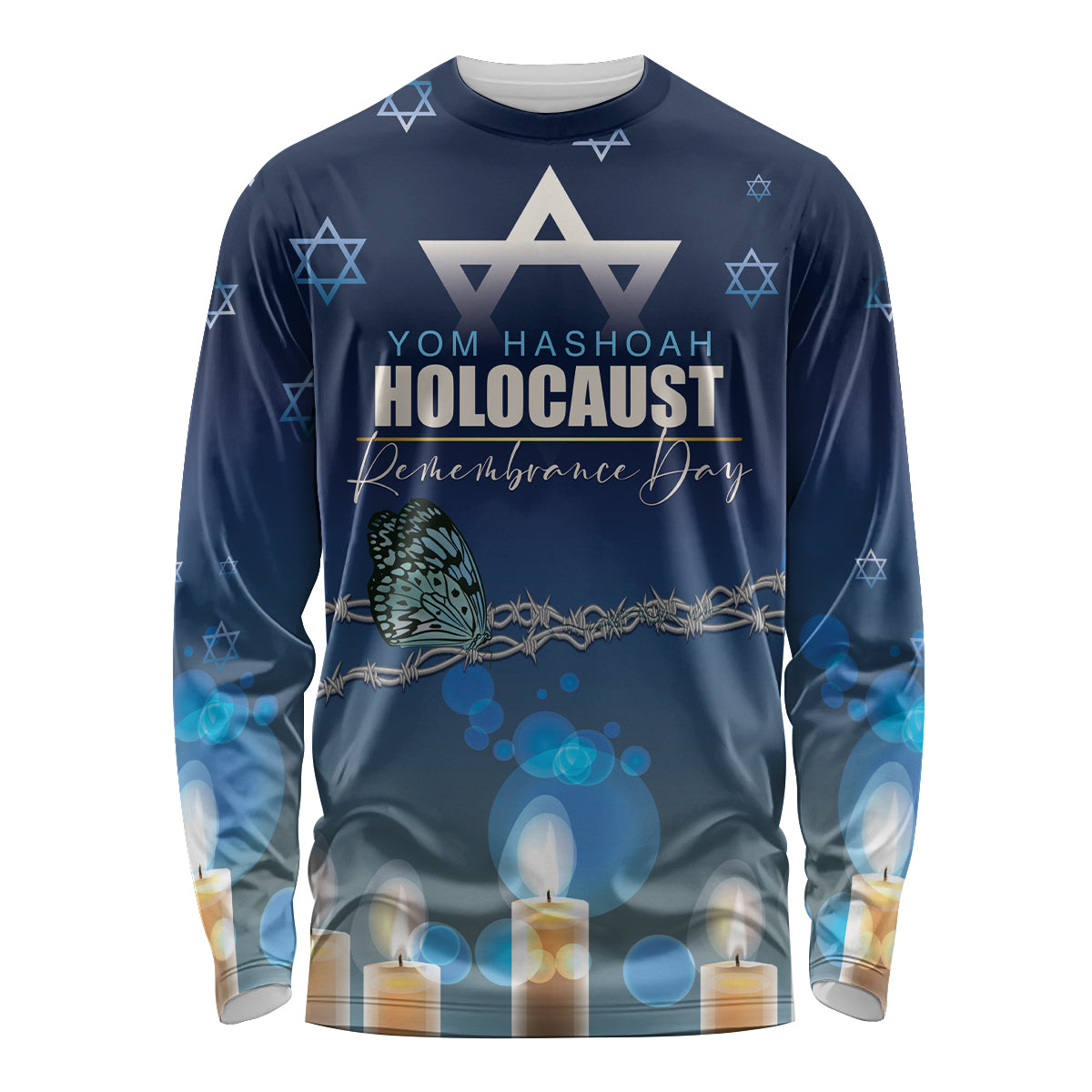Yom HaShoah 2024 Long Sleeve Shirt Holocaust Remembrance Day - Wonder Print Shop