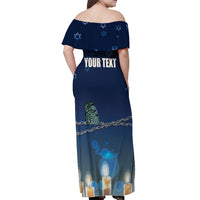 Yom HaShoah 2024 Off Shoulder Maxi Dress Holocaust Remembrance Day - Wonder Print Shop