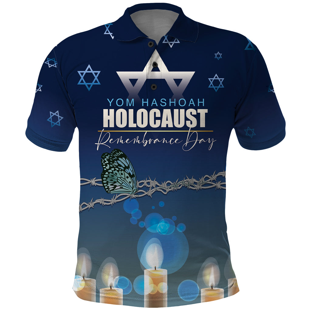 Yom HaShoah 2024 Polo Shirt Holocaust Remembrance Day - Wonder Print Shop