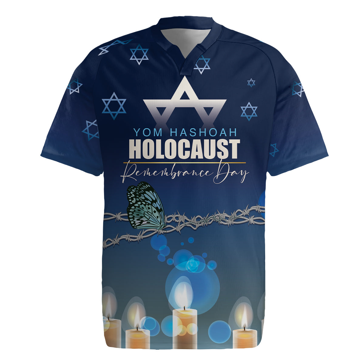 Yom HaShoah 2024 Rugby Jersey Holocaust Remembrance Day - Wonder Print Shop