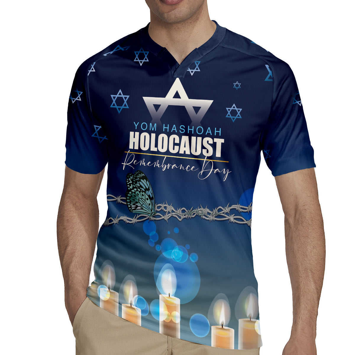 Yom HaShoah 2024 Rugby Jersey Holocaust Remembrance Day - Wonder Print Shop