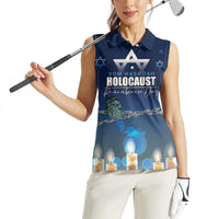 Yom HaShoah 2024 Women Sleeveless Polo Shirt Holocaust Remembrance Day - Wonder Print Shop