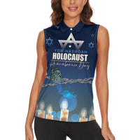 Yom HaShoah 2024 Women Sleeveless Polo Shirt Holocaust Remembrance Day - Wonder Print Shop