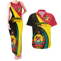 Mozambique Independence Day Couples Matching Tank Maxi Dress and Hawaiian Shirt Muzambhiki 1975 Anniversary - Wonder Print Shop