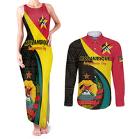 Mozambique Independence Day Couples Matching Tank Maxi Dress and Long Sleeve Button Shirt Muzambhiki 1975 Anniversary - Wonder Print Shop