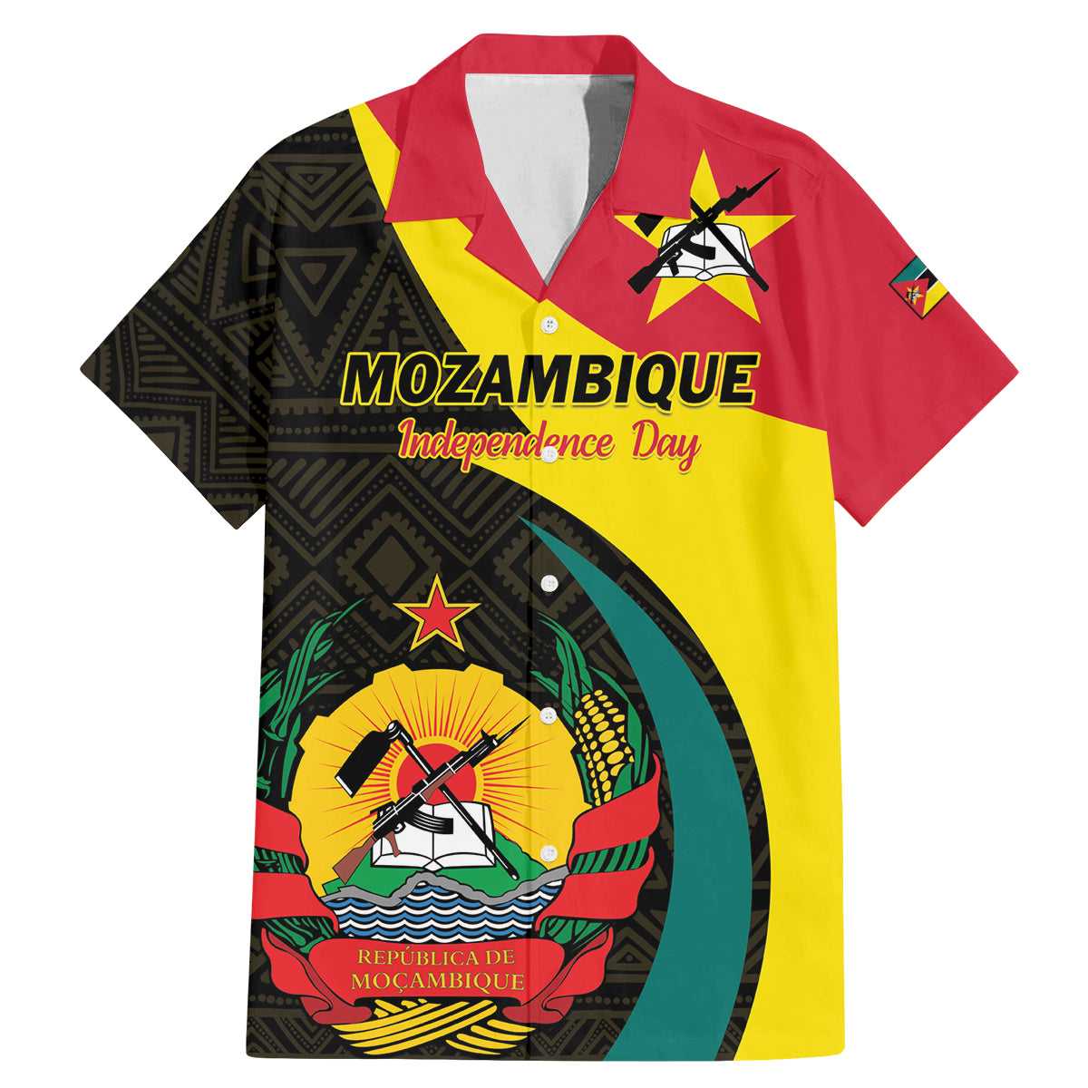 Mozambique Independence Day Family Matching Mermaid Dress and Hawaiian Shirt Muzambhiki 1975 Anniversary - Wonder Print Shop