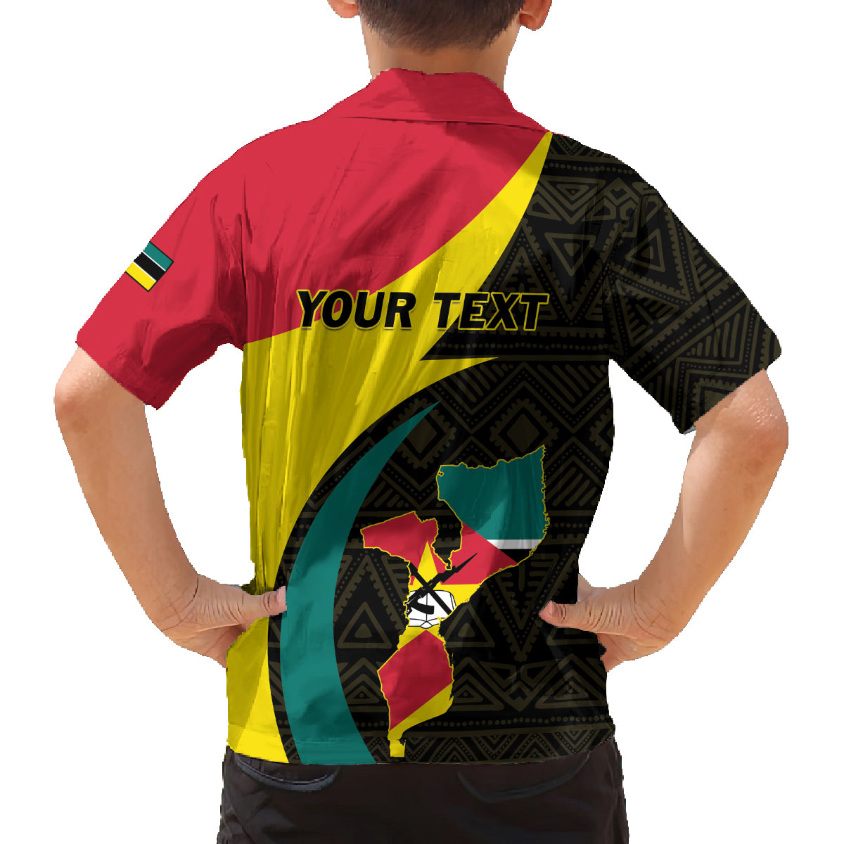 Mozambique Independence Day Family Matching Off Shoulder Short Dress and Hawaiian Shirt Muzambhiki 1975 Anniversary - Wonder Print Shop