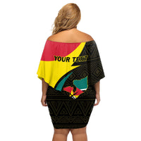 Mozambique Independence Day Family Matching Off Shoulder Short Dress and Hawaiian Shirt Muzambhiki 1975 Anniversary - Wonder Print Shop