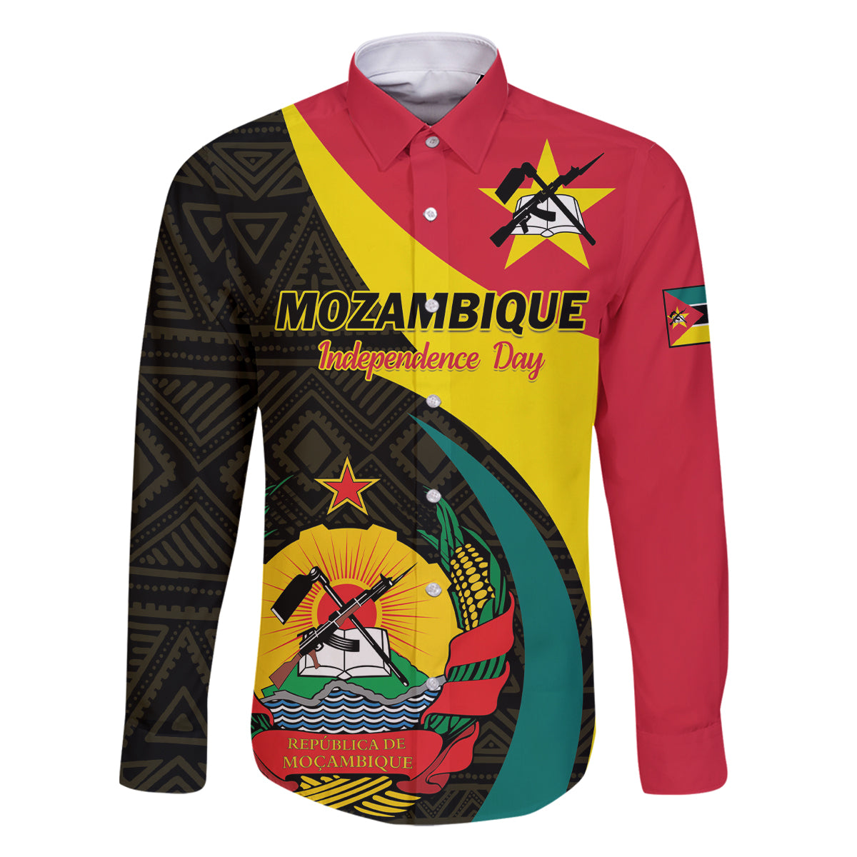 Mozambique Independence Day Family Matching Summer Maxi Dress and Hawaiian Shirt Muzambhiki 1975 Anniversary - Wonder Print Shop