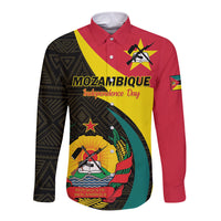 Mozambique Independence Day Long Sleeve Button Shirt Muzambhiki 1975 Anniversary - Wonder Print Shop