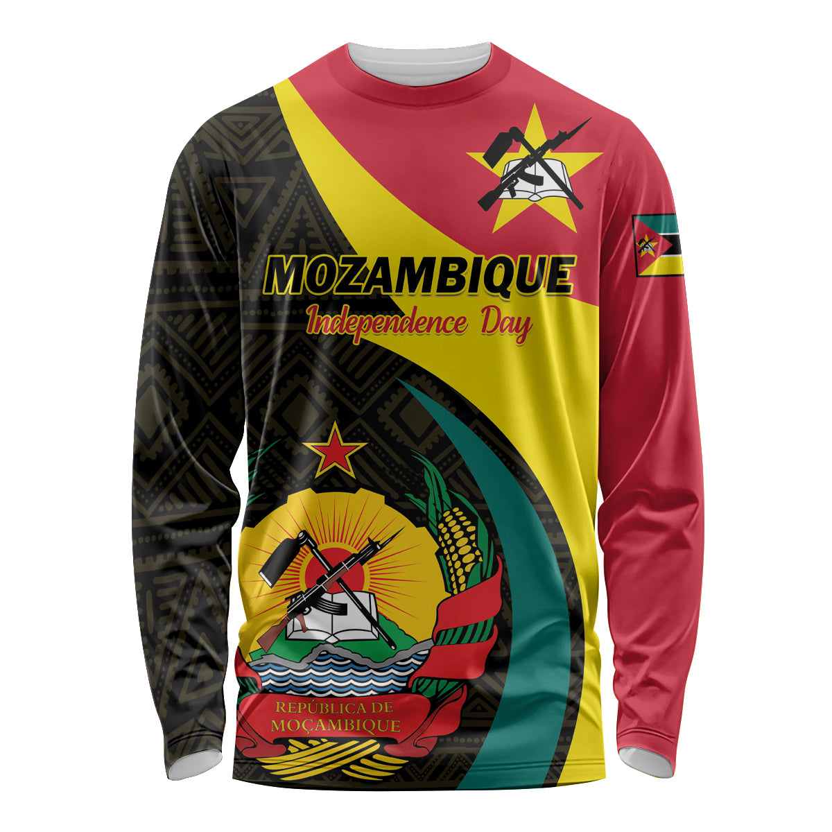 Mozambique Independence Day Long Sleeve Shirt Muzambhiki 1975 Anniversary - Wonder Print Shop