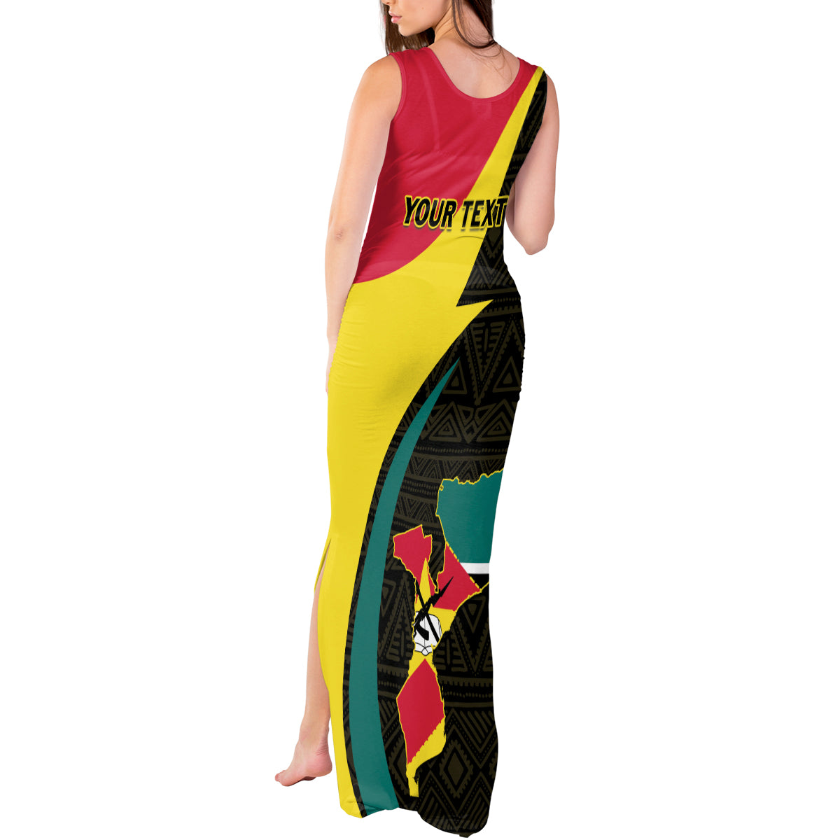 Mozambique Independence Day Tank Maxi Dress Muzambhiki 1975 Anniversary - Wonder Print Shop
