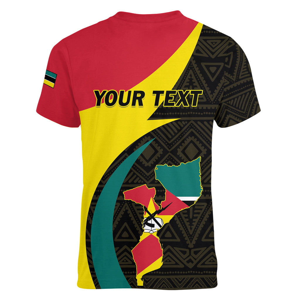 Mozambique Independence Day Women V-Neck T-Shirt Muzambhiki 1975 Anniversary - Wonder Print Shop