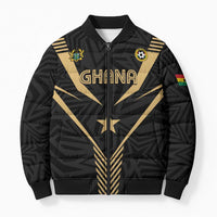 Custom Football 2026 Ghana Bomber Puffer Jacket Black Stars Rise