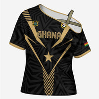 Custom Football 2026 Ghana Cross Shoulder Shirt Black Stars Rise