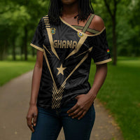 Custom Football 2026 Ghana Cross Shoulder Shirt Black Stars Rise
