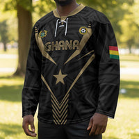 Custom Football 2026 Ghana Hockey Jersey Black Stars Rise
