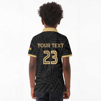Custom Football 2026 Ghana Kid Polo Shirt Black Stars Rise