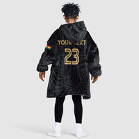 Custom Football 2026 Ghana Kid Wearable Blanket Hoodie Black Stars Rise