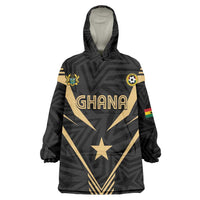 Custom Football 2026 Ghana Kid Wearable Blanket Hoodie Black Stars Rise