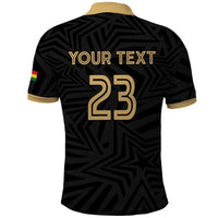 Custom Football 2026 Ghana Polo Shirt Black Stars Rise