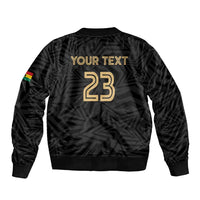 Custom Football 2026 Ghana Sleeve Zip Bomber Jacket Black Stars Rise