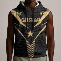 Custom Football 2026 Ghana Sleeveless Hoodie Black Stars Rise