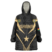 Custom Football 2026 Ghana Wearable Blanket Hoodie Black Stars Rise