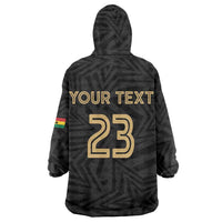 Custom Football 2026 Ghana Wearable Blanket Hoodie Black Stars Rise