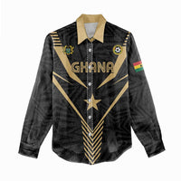 Custom Football 2026 Ghana Women Casual Shirt Black Stars Rise