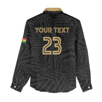 Custom Football 2026 Ghana Women Casual Shirt Black Stars Rise