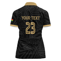 Custom Football 2026 Ghana Women Polo Shirt Black Stars Rise