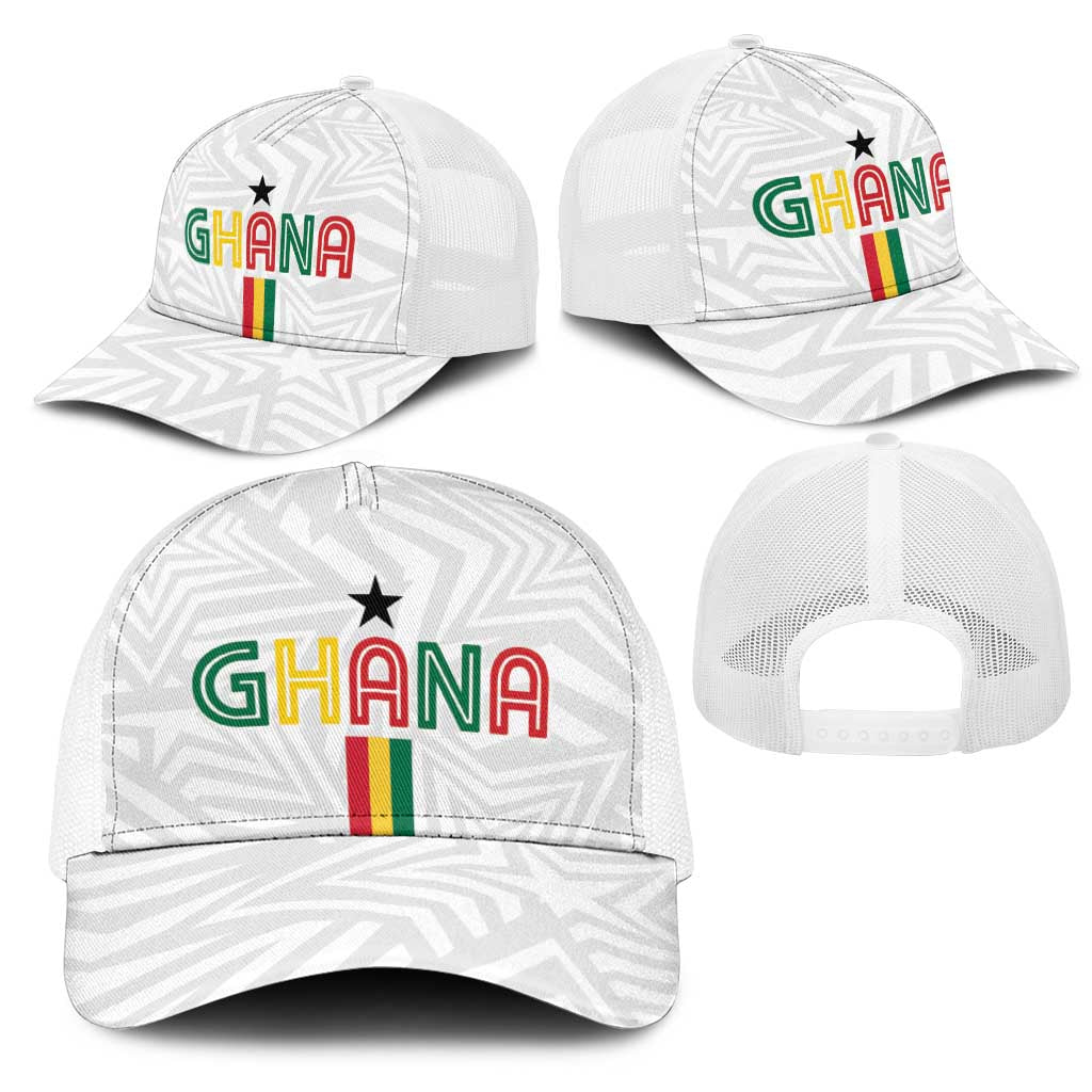 Football 2026 Ghana Baseball Net Cap Black Stars Go Glory