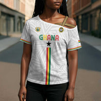 Custom Football 2026 Ghana Cross Shoulder Shirt Black Stars Go Glory