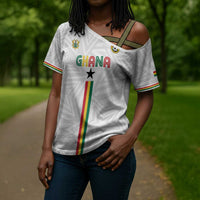 Custom Football 2026 Ghana Cross Shoulder Shirt Black Stars Go Glory
