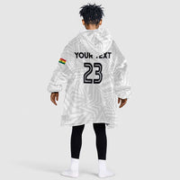 Custom Football 2026 Ghana Kid Wearable Blanket Hoodie Black Stars Go Glory