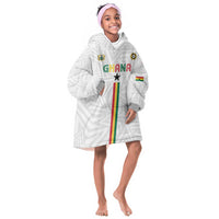 Custom Football 2026 Ghana Kid Wearable Blanket Hoodie Black Stars Go Glory