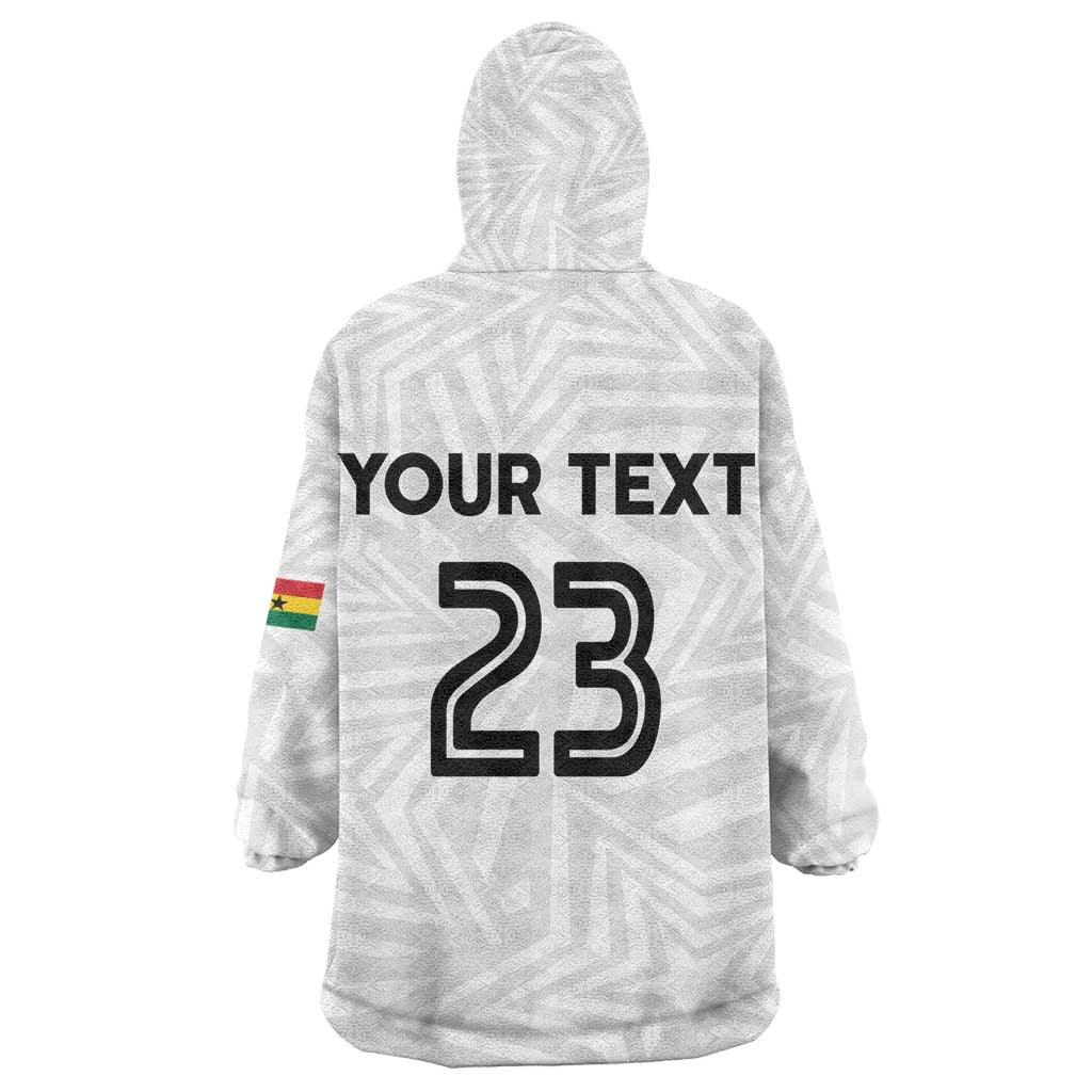 Custom Football 2026 Ghana Kid Wearable Blanket Hoodie Black Stars Go Glory